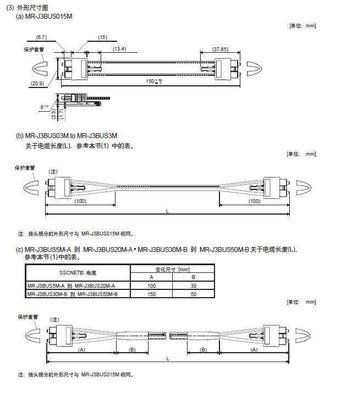 三菱電機MR-J3-B伺服SSCNETⅢ系統柜內用光纜MR-J3BUS-B 價格、廠家、圖片與供應商介紹